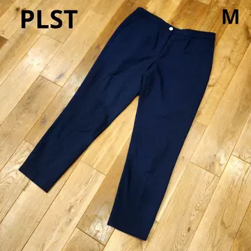 [ PLST ] 시어서커 크롭 팬츠 새상품급 네이비 비즈니스 M