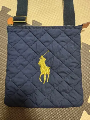 폴로 네이비 퀼팅 숄더백 레어 새상품급 빅 포니