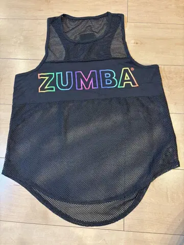 ZUMBA 메쉬 탱크탑 블랙 xs