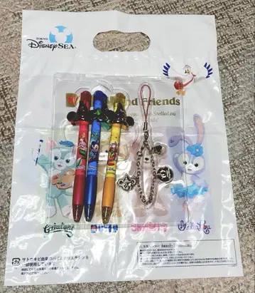 디즈니 10주년 기념 볼펜 키링 세트