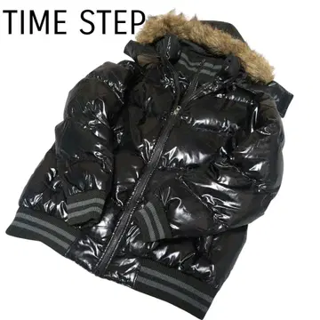 [ TIME STEP ] 타임스텝 블랙 다운 자켓 퍼 포함 L