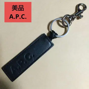 새상품급 A.P.C 아페쎄 키링 가죽 키링 블랙 후크