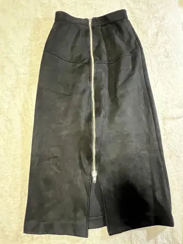 JEANASIS 블랙 벨로아 스커트 S 사이즈
