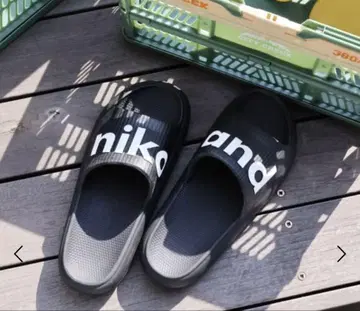 새상품 니코 로고 샤워 샌들 블랙 L 사이즈 niko and -
