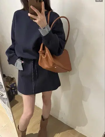 네이비 상하의 맨투맨 세트