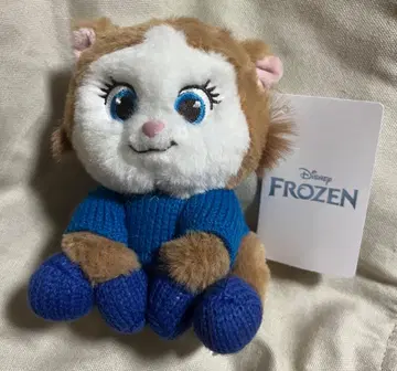 디즈니 겨울왕국 안나와 눈의 여왕 안나 고양이 봉제 인형 키체인