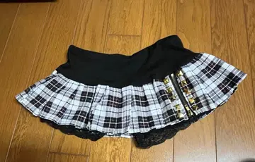 체크 무늬 플리츠 초미니 스커트 이너 팬츠 포함