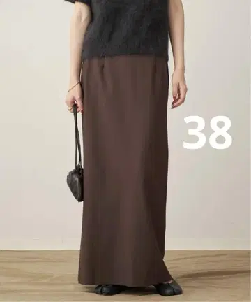 Plage [ 추가 ] R'IAM 다이버 타이트 스커트 브라운 38