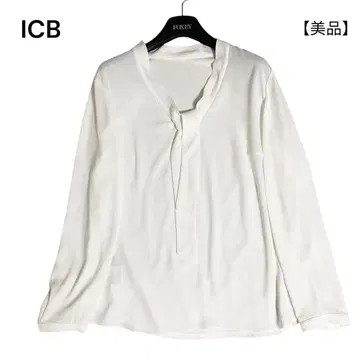 [ 새상품급 ] ICB 보타이 블라우스 풀오버 긴팔 빅 사이즈 화이트