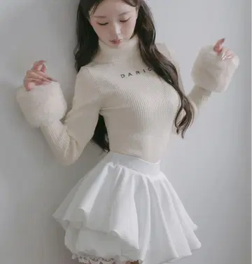 Darich 볼륨 벌룬 미니 스커트
