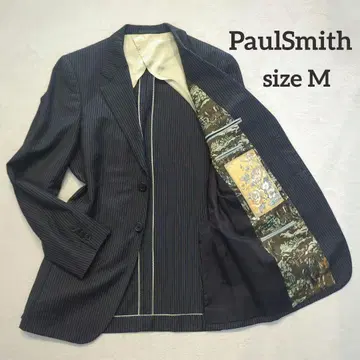 폴스미스 테일러드 자켓 블랙 꽃무늬 싱글 M 울 반안감