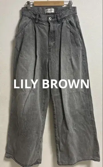 LILY BROWN 그레이 와이드 팬츠