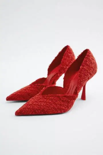 스틸레토 하이힐 ZARA 트위드