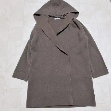 현행 새상품급 INED 이네드 캐시미어 혼방 후데트 니트 코트 사이즈 9