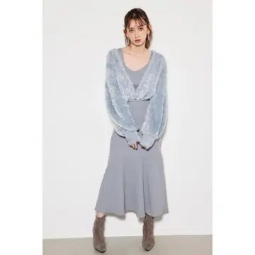 rienda 크로스 샤기 볼레로 세트 원피스