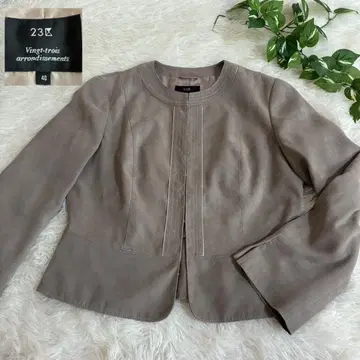 23 Vingt-trois 노카라 자켓 40 베이지 계열