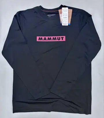 MAMMUT 블랙 롱 슬리브 T셔츠 L