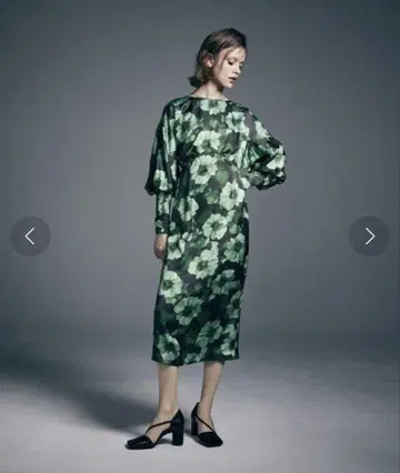 2way 꽃무늬 긴팔 롱 원피스