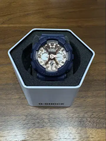 G-SHOCK GMA-S120MF 네이비 x 로즈 골드 배터리 방전