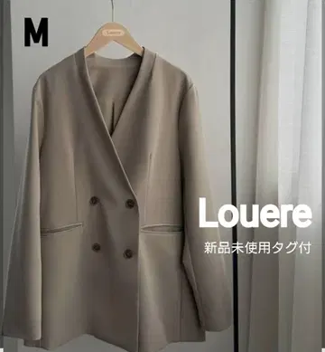 louere 미사용 새상품 택 포함 노카라 더블 버튼 자켓