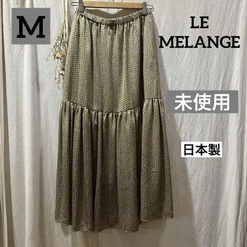 미사용품 LE MELANGE 루메란주 캉캉 스커트 일본제 올 패턴