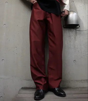 Western design polyester flare slacks