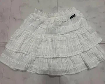 화이트 프릴 미니 스커트 페어리 그런지 모리걸