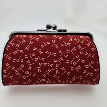 [컨디션 최상] 인덴 우에하라 유우시치 친가마구치식 지갑 잠자리 패턴