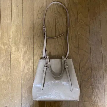 ZARA 베이지 크로커다일풍 숄더백