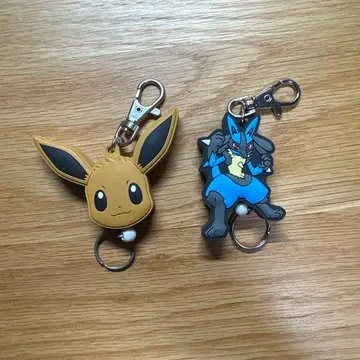 이브이와 루카리오 스트랩 키링 세트