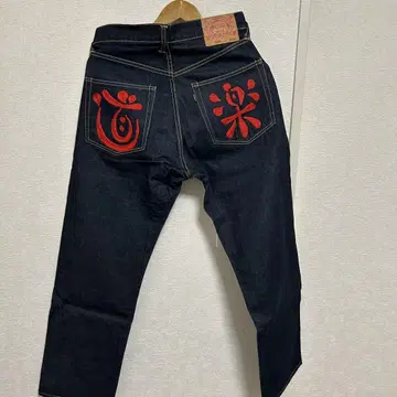 [ 미사용 ] EVISU 에비수 도락 자수 청바지 30 x 36 새상품급