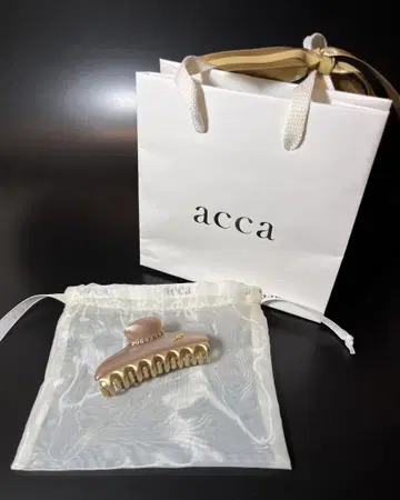 acca 헤어 클립 펄 베이지