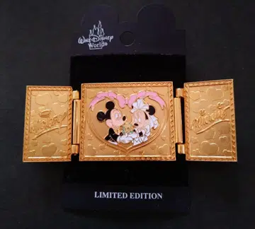 레어! 레트로 WDW 미키 & 미니 Our Wedding 핀 배지