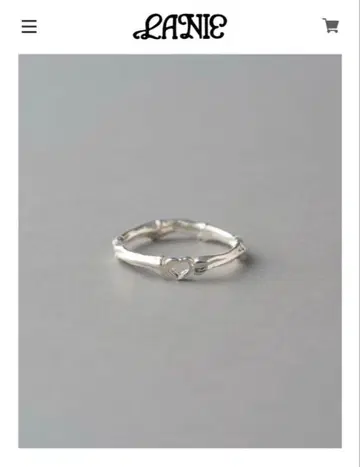 Lanie 라니 반지 뼈 bone ring heart 7호