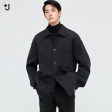 유니클로 +J 울 블렌드 오버사이즈 셔츠 자켓