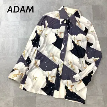 ADAM 새 별하늘 레트로 셔츠 그레이 블랙