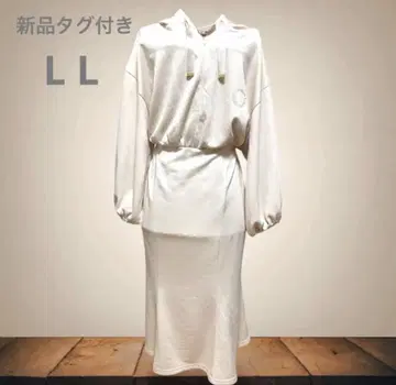 루오시 후드 부착 머메이드 맨투맨 원피스 L L