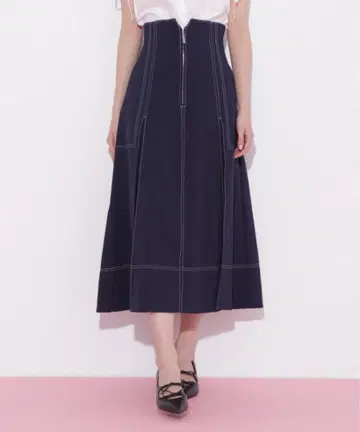 JILL by JILL STUART 프론트 지퍼 턱 스커트