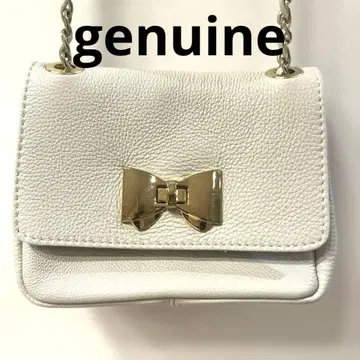 genuine 가죽 핸드백 체인 가죽 화이트