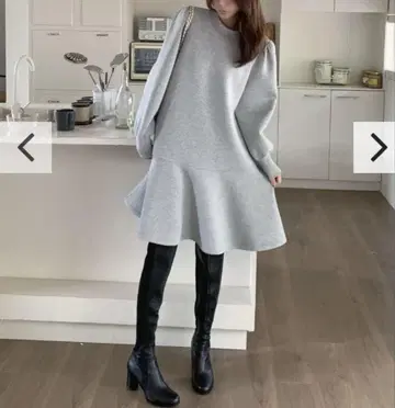 birthday bash ELEANOR PEPLUM DRESS 그레이
