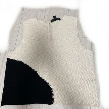 ZARA 아이보리 블랙 니트 베스트