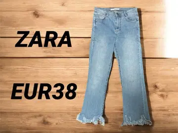 ZARA Trafalue 데님 웨어 플레어 데님 데미지 가공