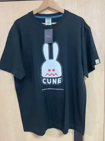 CUNE PAC-MAN 콜라보 T셔츠 L 사이즈 블랙 택 포함 새상품