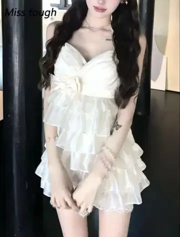 왕홍 미니 원피스