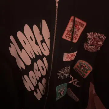 최저가 선착순 XLARGE 블랙 후드티 XL