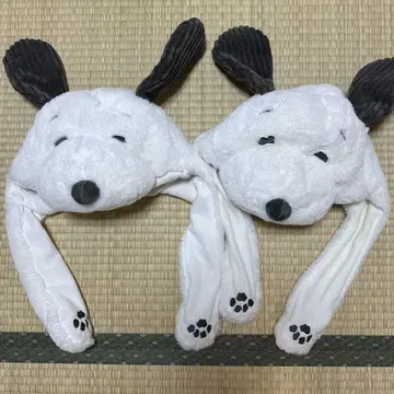 USJ 스누피 기믹 봉제 인형 햇 쫑긋 귀 2개 세트