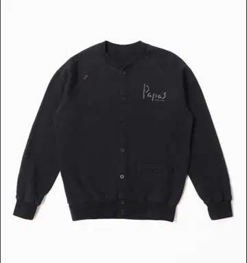 새상품급! 최고급! PAPAS 워시 가공 쭈리 가디건 M 블랙