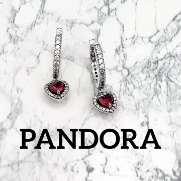 PANDORA 귀걸이 43 실버 레드