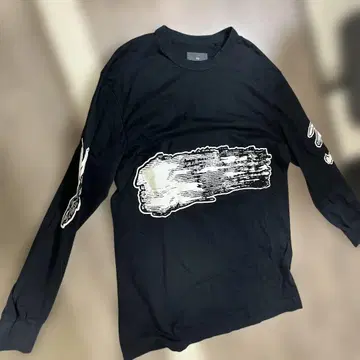 Y-3 블랙 긴팔 티셔츠 2XS