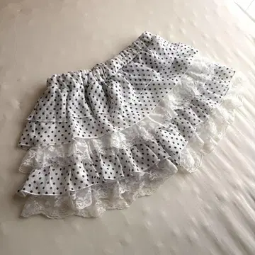 도트 프릴 미니 치마바지